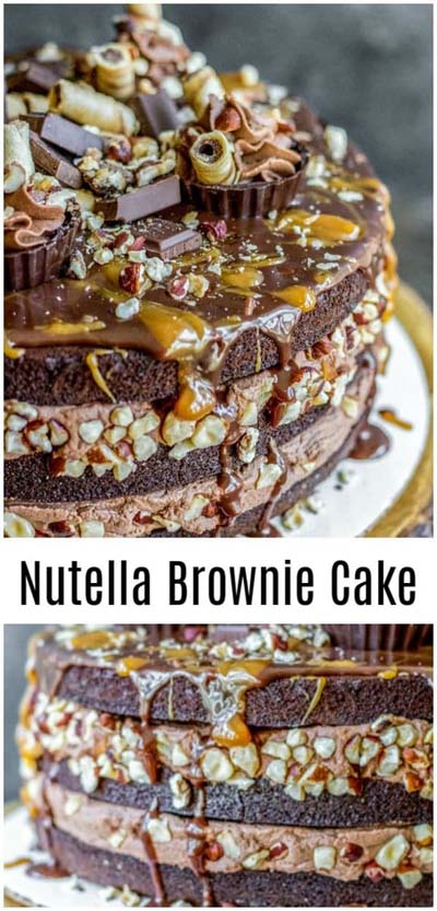 Nutella Brownie Cake