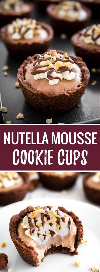 Nutella Mousse Cookie Cups