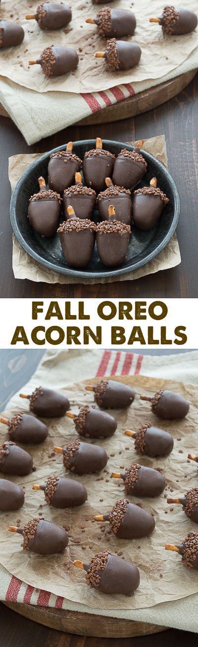 Thanksgiving Desserts: Oreo Acorn Balls