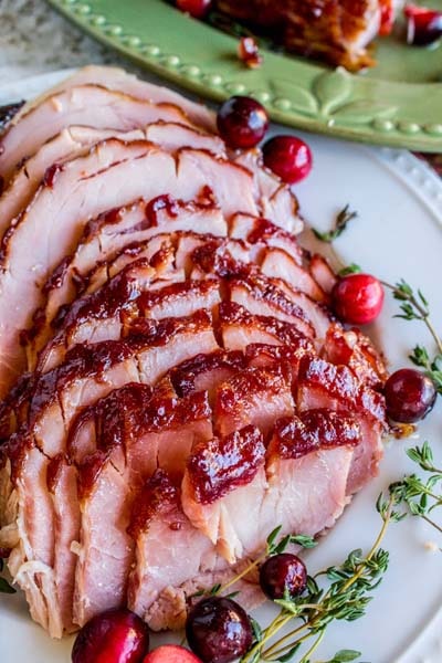 Christmas Dinner Recipes: Oven-Roasted Cranberry-Dijon Glazed Ham
