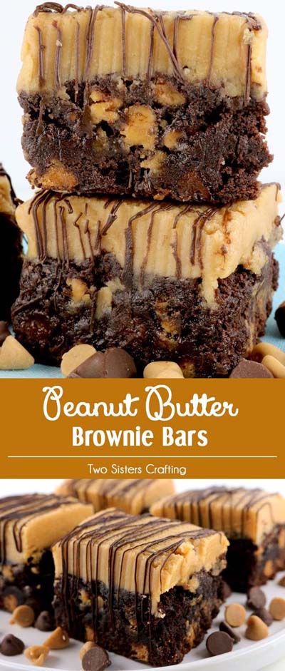 Christmas Brownie Recipes: Peanut Butter Brownie Bars