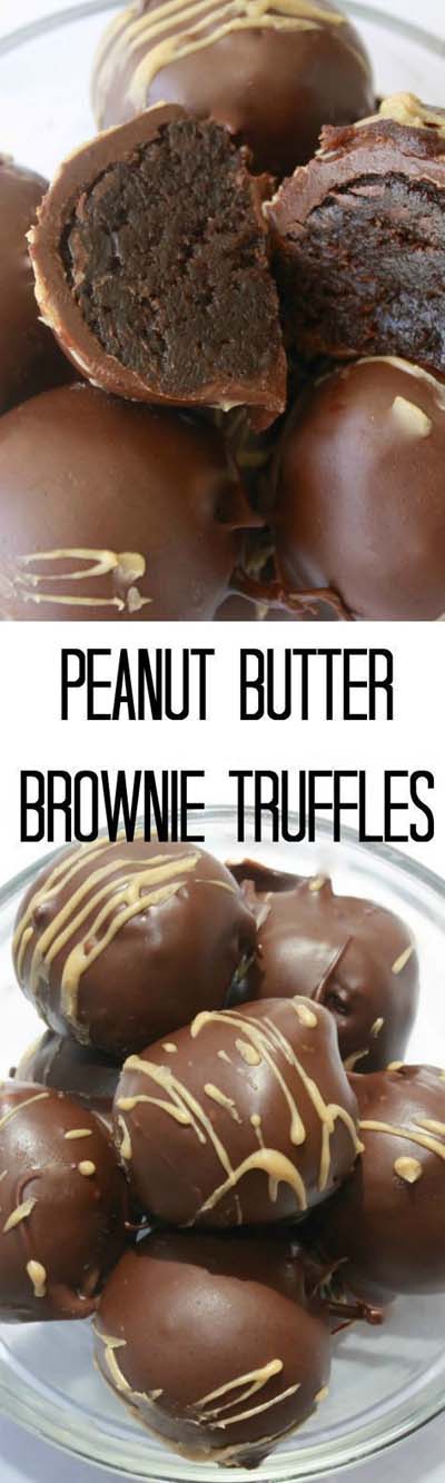 Truffle Dessert Recipes: Peanut Butter Brownie Truffles Recipe