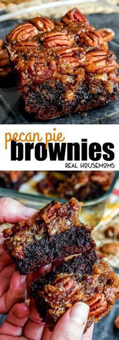 Christmas Brownie Recipes: Pecan Pie Brownies
