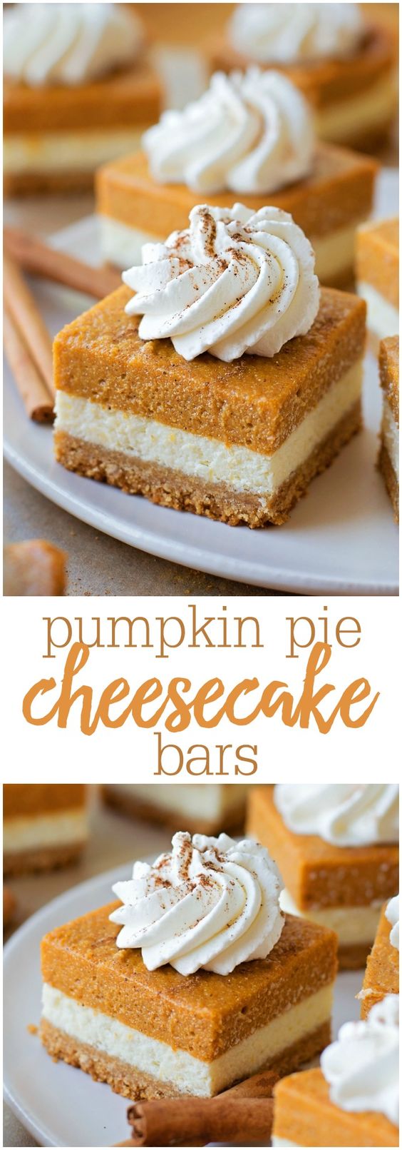 Thanksgiving Desserts: Pumpkin Cheesecake Bars