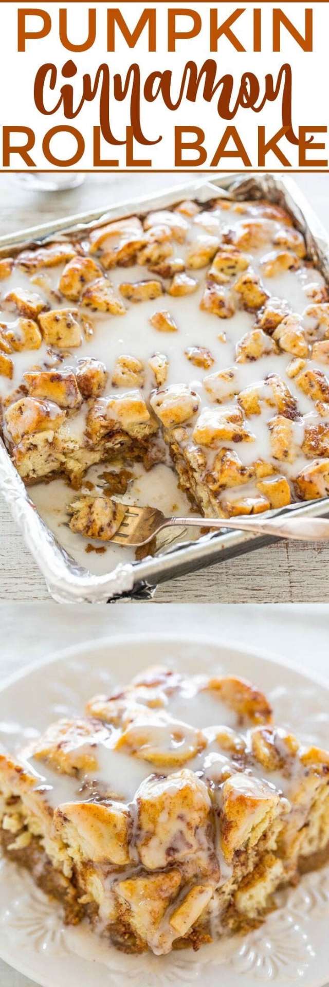 Pumpkin Spice Recipes: Pumpkin Cinnamon Roll Bake