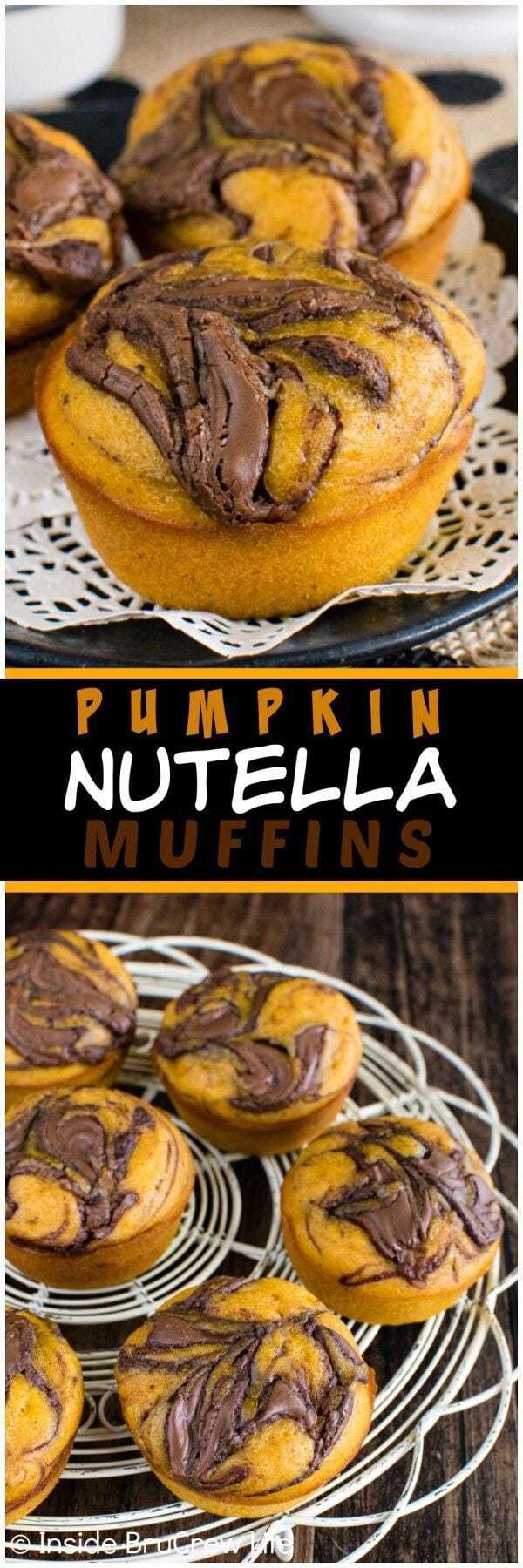 Pumpkin Spice Recipes: Pumpkin Nutella Muffins