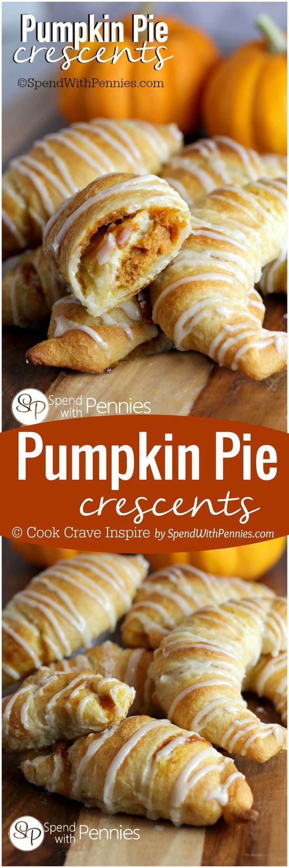 Thanksgiving Desserts: Pumpkin Pie Crescents