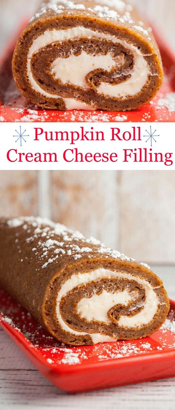 Thanksgiving Desserts: Pumpkin Roll With Cream Cheese Filling