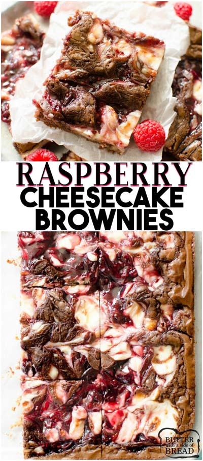 Christmas Brownie Recipes: Raspberry Cheesecake Brownies