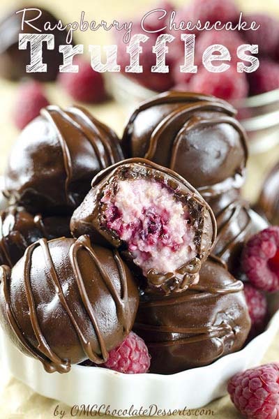 Truffle Dessert Recipes: Raspberry Cheesecake Truffles