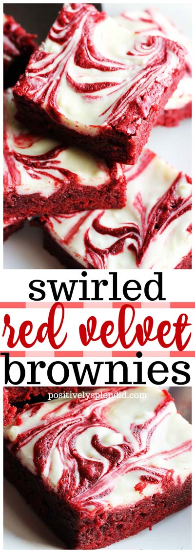Christmas Brownie Recipes: Red Velvet Swirl Brownies
