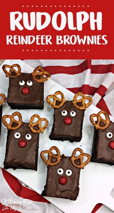 Christmas Brownie Recipes: Reindeer Brownies