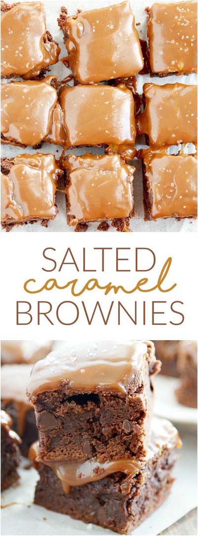 Easy caramel dessert recipes: Salted Caramel Brownies