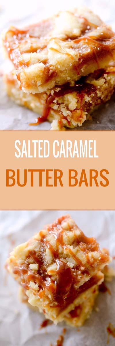 Easy caramel dessert recipes: Salted Caramel Butter Bars