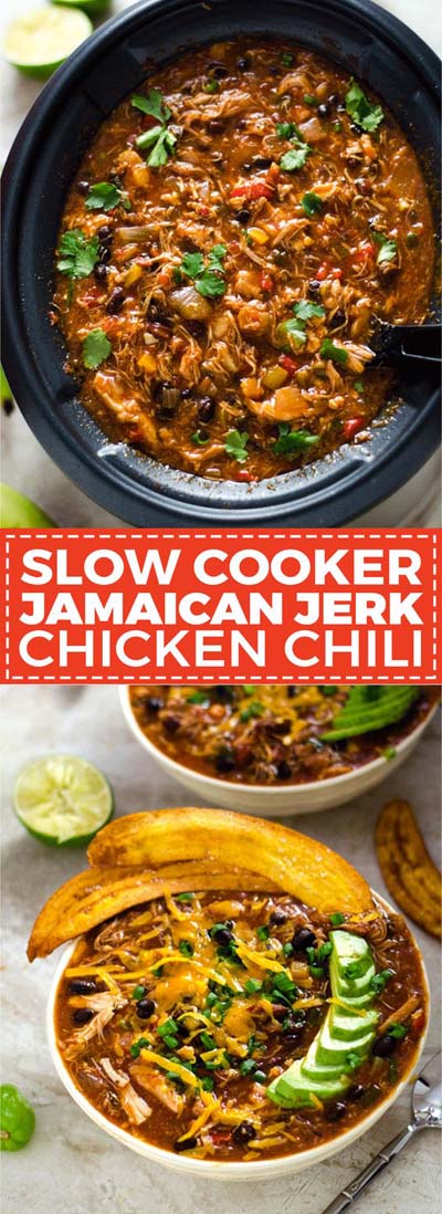 Chili Recipes: Slow Cooker Jamaican Jerk Chicken Chili