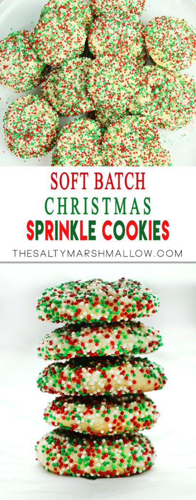 Christmas Cookies: Soft Batch Christmas Sprinkle Cookies