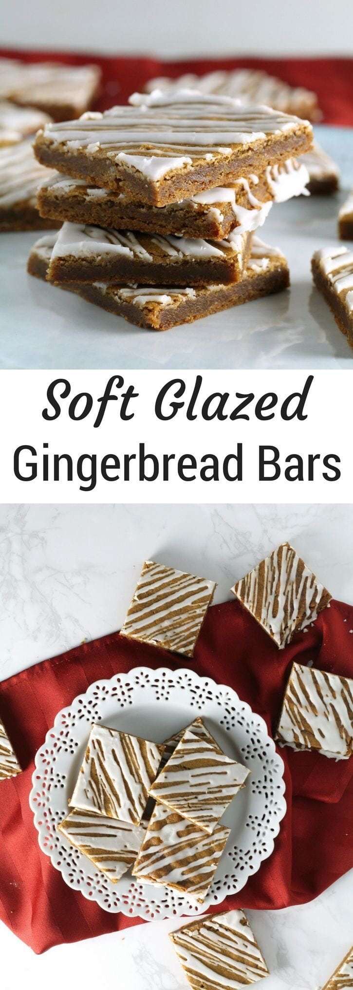 Christmas Cookies: Soft Glazed Gingerbread Bars