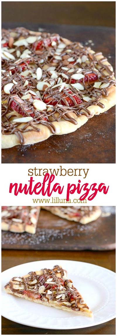 Strawberry Nutella Pizza