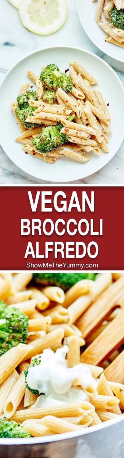 Vegan Pasta Recipes: Vegan Alfredo With Broccoli