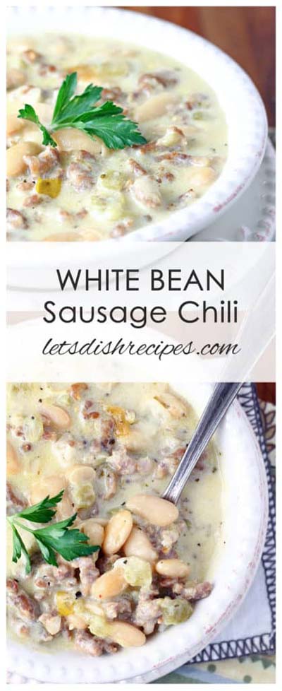 Chili Recipes: White Bean Sausage Chili