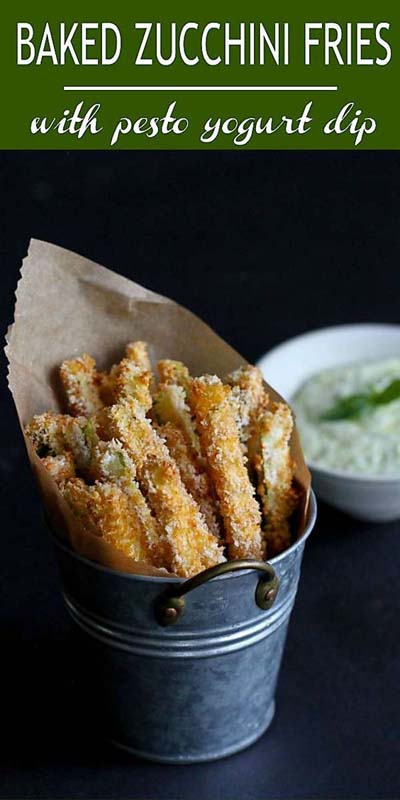 Party finger foods and party appetizers: Baked Zucchini Fries