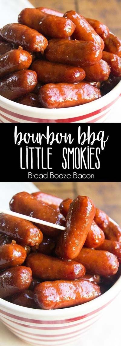 Party finger foods and party appetizers: Bourbon Bbq Little Smokies