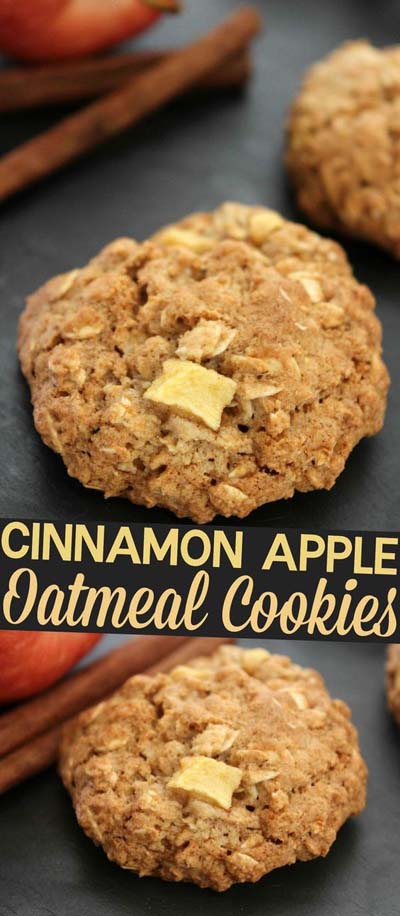 Apple dessert recipes: Cinnamon Apple Oatmeal Cookies