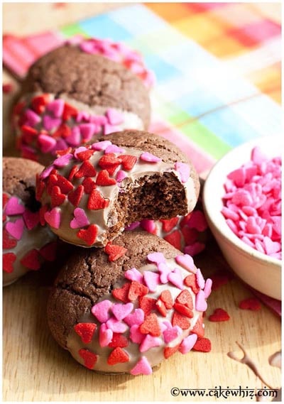 Easy Valentines Day Cookies: Chocolate Cake Mix Cookies