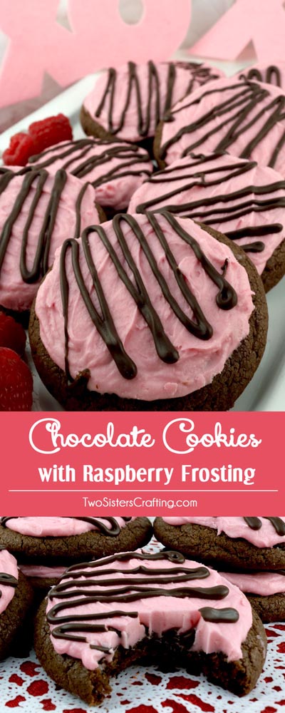Easy Valentines Day Cookies: Chocolate Cookies With Raspberry Frosting
