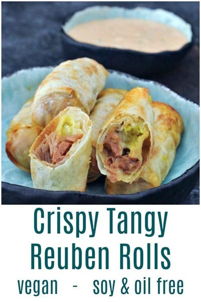 Healthy Super Bowl Snacks: Crispy Tangy Reuben Rolls