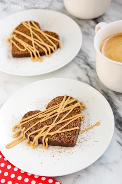 Valentines Day Treats: Fudgy Brownie Hearts with Espresso Glaze