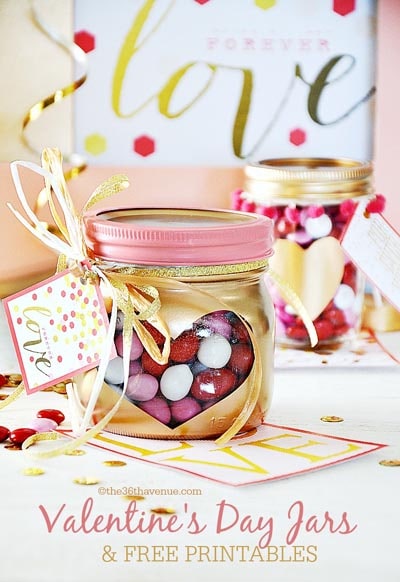 Valentines Day Mason Jar Gifts: Heart Mason Jar