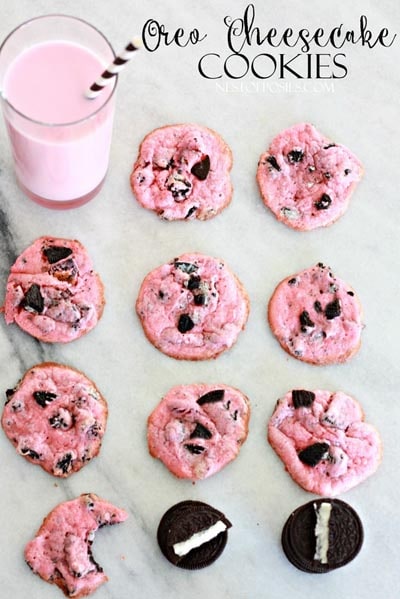 Easy Valentines Day Cookies: Oreo Cheesecake Cookies