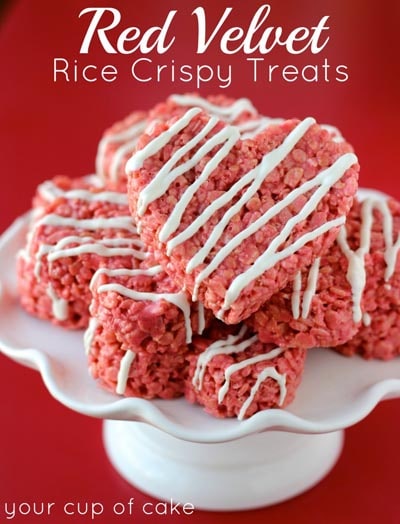Valentines Day Treats: Red Velvet Rice Crispy Treats
