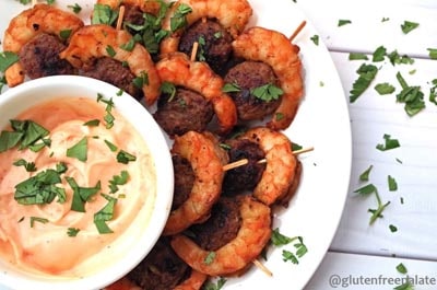 Healthy Super Bowl Snacks: Sausage & Shrimp Appetizer