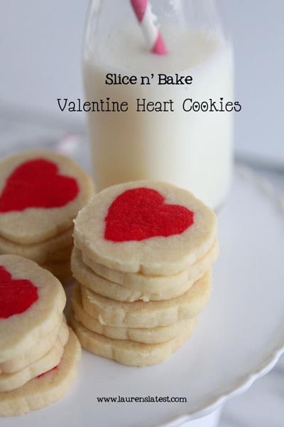 Valentines Day Treats: Slice N Bake Valentine Heart Cookies