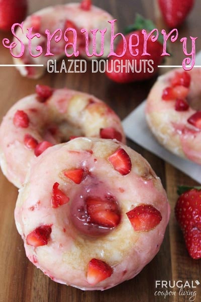 Valentines Day Treats: Strawberry Glazed Doughnuts