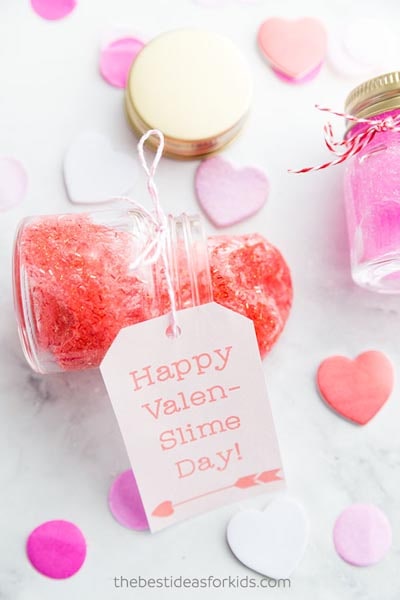 Valentines Day Mason Jar Gifts: Valentine Slime