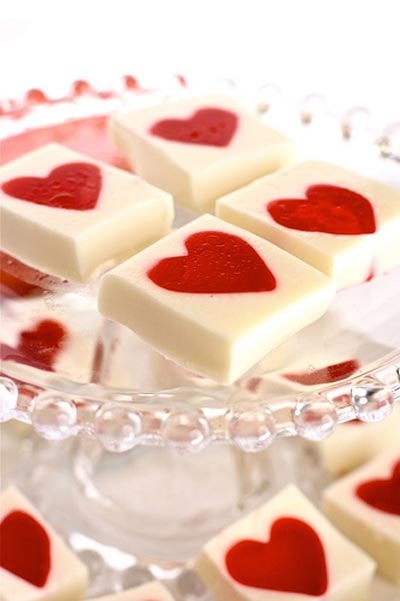 Valentines Day Treats: Valentines Jello Hearts