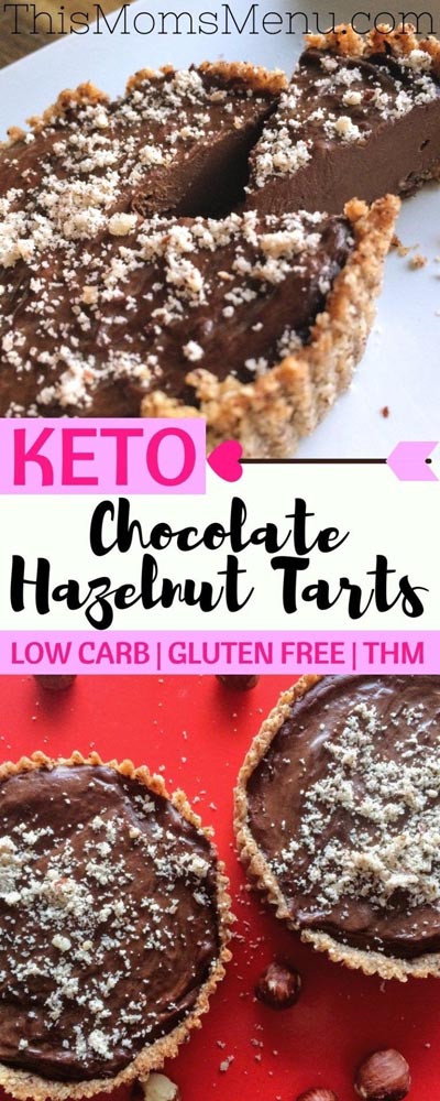 Keto Valentines Dessert Recipes & Treats: Keto Chocolate Hazelnut Tarts