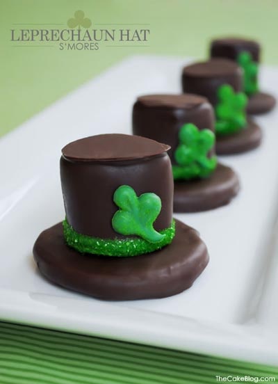 St Patrick's Day Desserts: Leprechaun Hat Smores