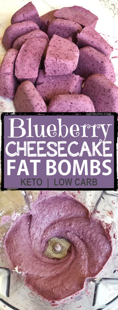 Keto Fat Bombs: Blueberry Cheesecake Fat Bombs