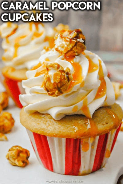 Caramel Popcorn Cupcakes