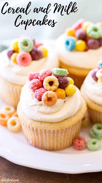 Cereal and Milk Cupcakes