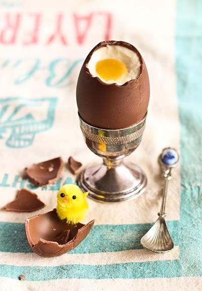 Easter desserts and treats: Cheesecake Filled Chocolate Easter Eggs