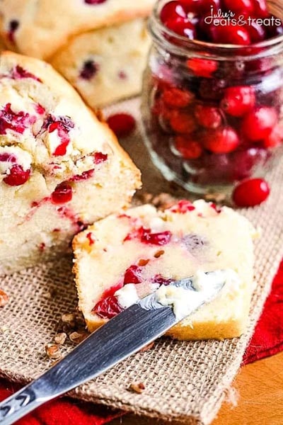 Homemade Baked Bread Recipes: Cream Cheese Cranberry Bread