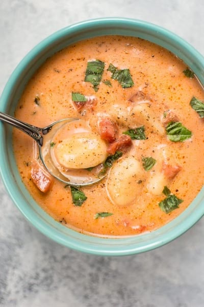 Instant pot soup recipes: Creamy Tomato Gnocchi Soup