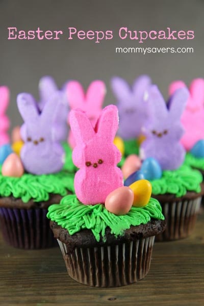 Easter Bunny Peeps Cupcakes