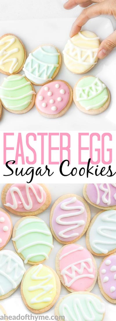 Easter desserts and treats: Easter Egg Sugar Cookies