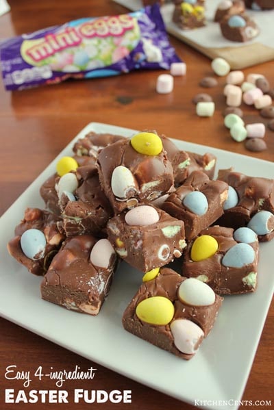 Easter desserts and treats: Easy 4-ingredient Easter Fudge